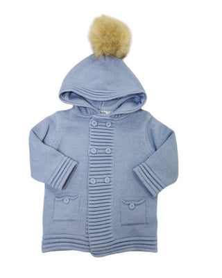 Dottor Kids Cappotto Con Cappuccio dk21611 In Lana