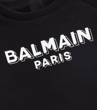 Balmain Crewneck Dress with Front Logo BT1000-Z0001