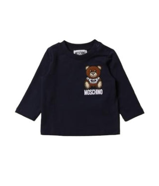 Moschino Crewneck T-shirt with logo and symbol MZO000