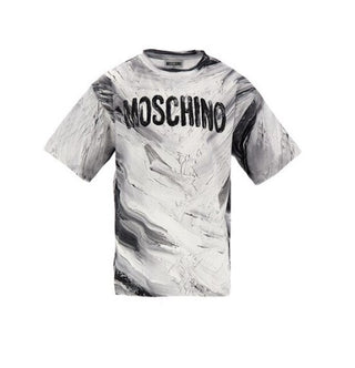 Moschino T-shirt girocollo con stampa HUM039