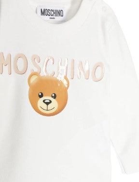 Moschino T-shirt girocollo con logo applicato MRO00E