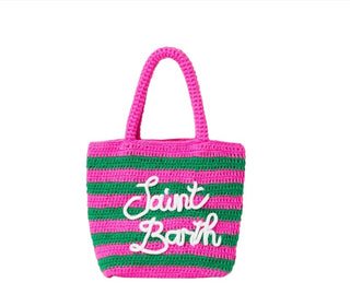 Mc2 Saint Barth Borsa Crochet Stripes Con Clip Magnetica