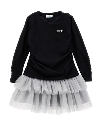 Chiara Ferragni Crewneck Dress with Logo 51B910