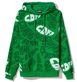 Comme des Fuckdown Hoodie with all over print logo CDFU1865