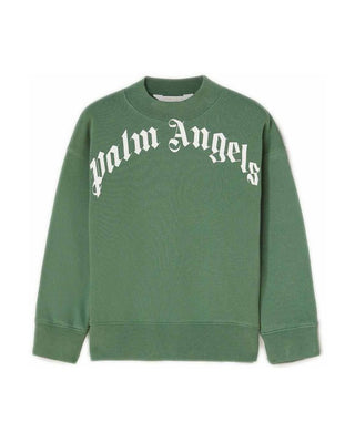 Palm Angels Classic Curved Logo Sweatshirt PBBA012C99FLE0015601 In Cotton