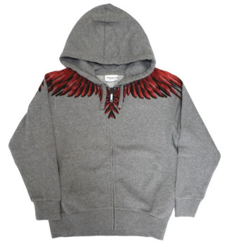 Marcelo Burlon Felpa con zip e cappuccio 22040022