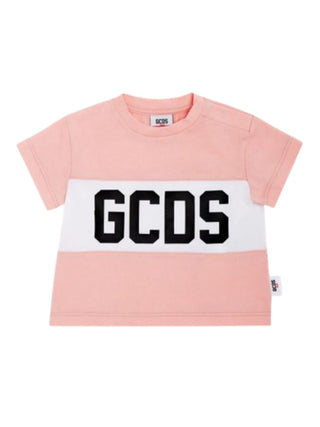 GCDS Crewneck T-shirt with front logo GUM003