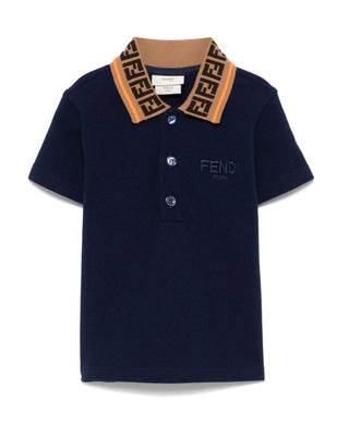 Fendi Polo-T-Shirt BMI257-AVP mit Logo-Kragen